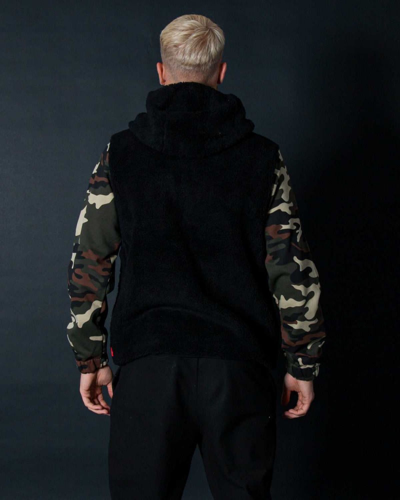 Sprayground Hoodie SPLIT THE CHECK CREW Black | INXHK5794