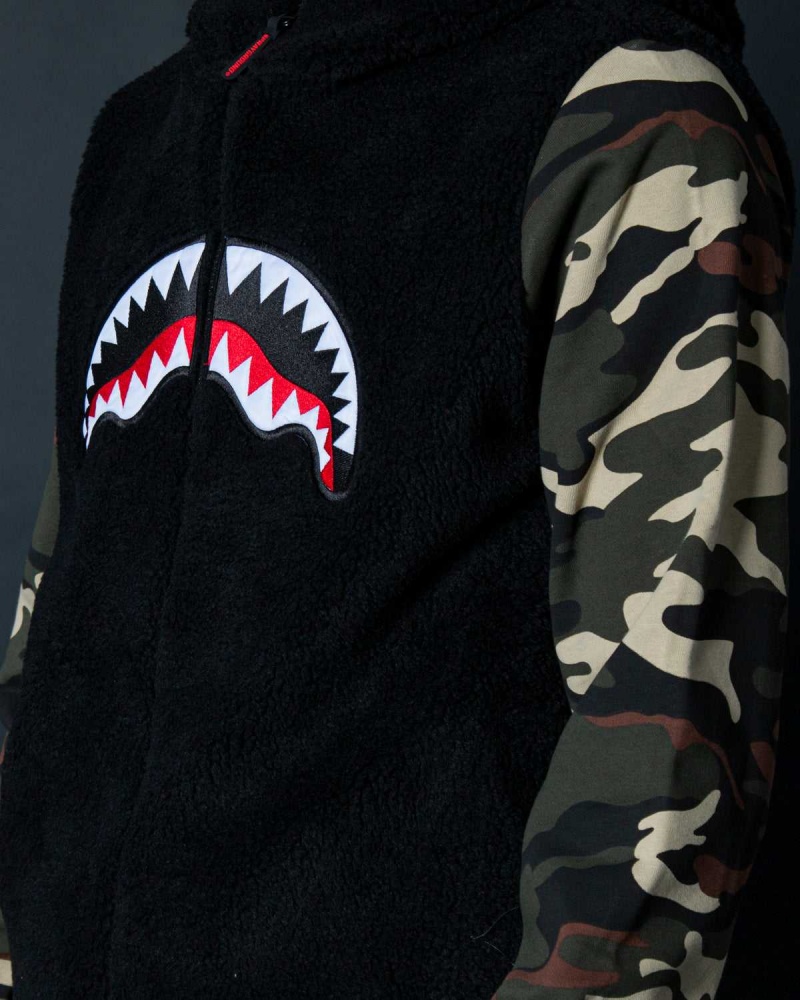 Sprayground Hoodie SPLIT THE CHECK CREW Black | INXHK5794