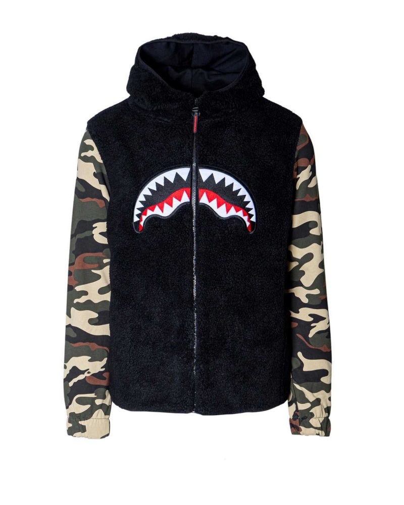 Sprayground Hoodie SPLIT THE CHECK CREW Black | INXHK5794