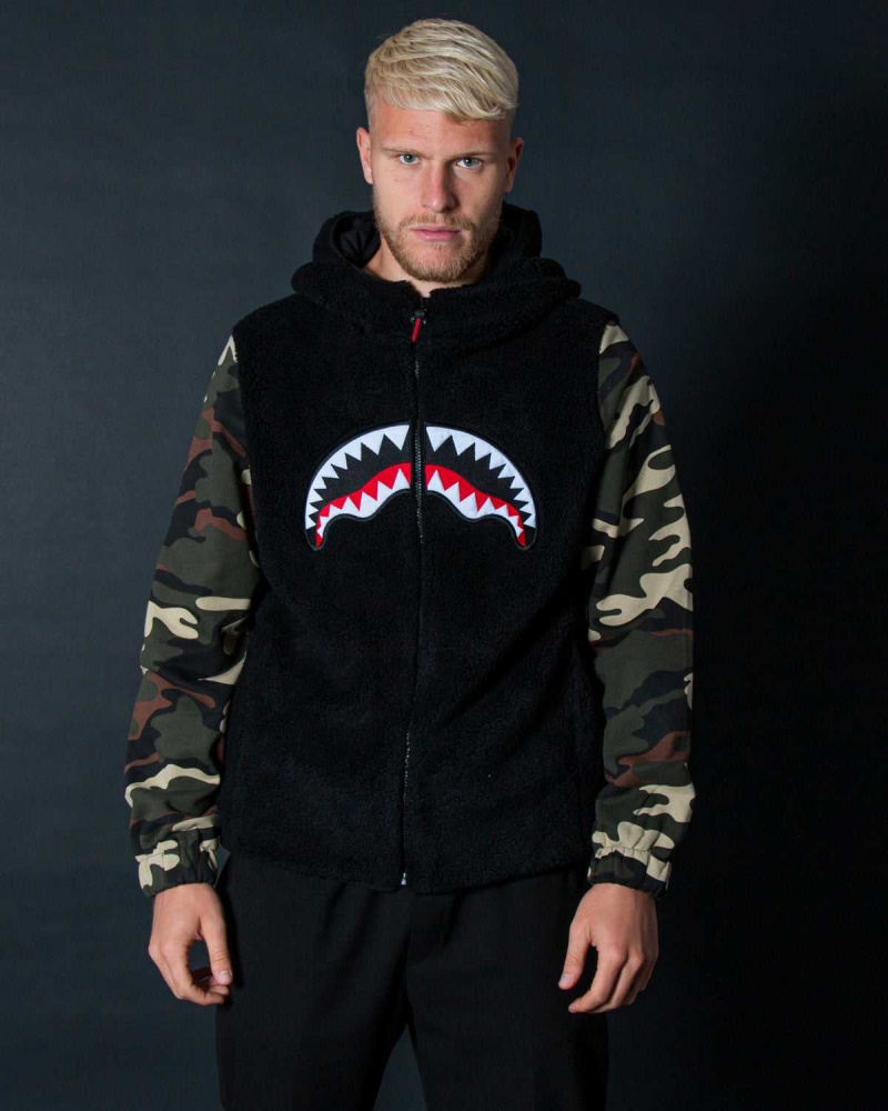 Sprayground Hoodie SPLIT THE CHECK CREW Black | INXHK5794