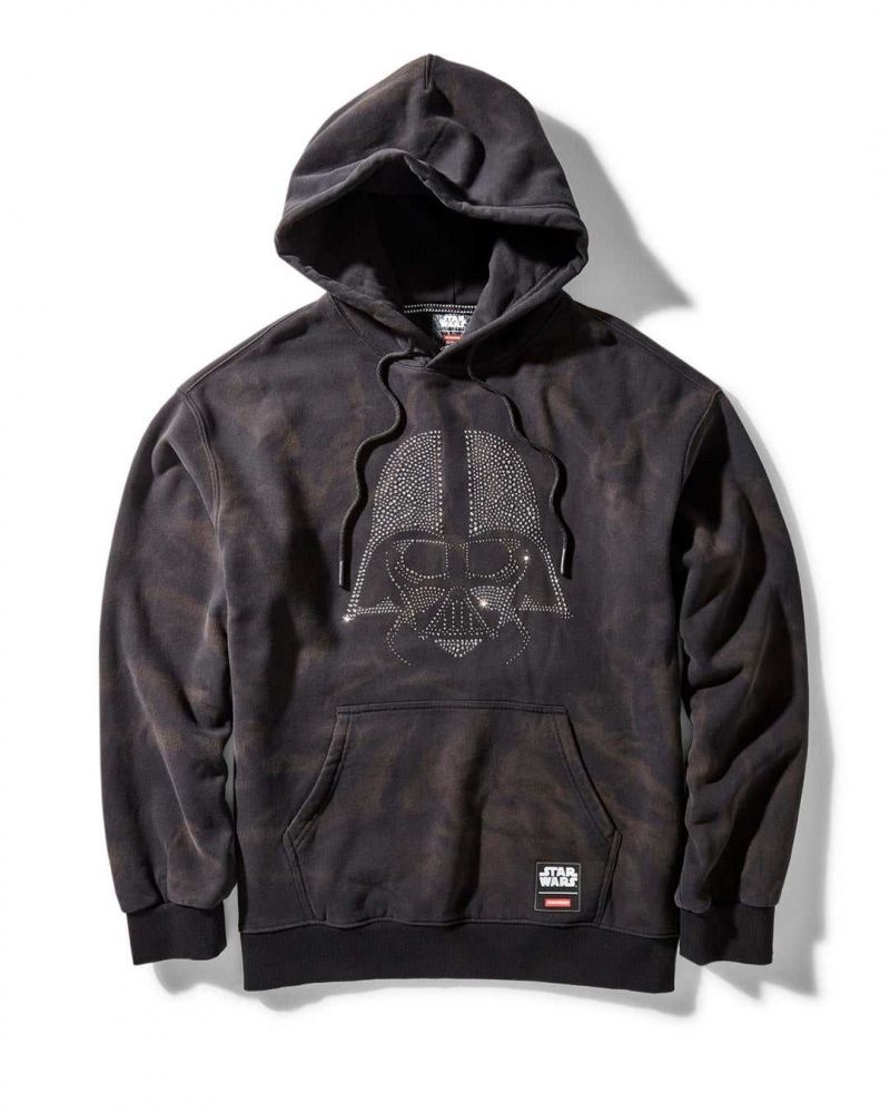 Sprayground Hoodie STAR WARS DARTH VADER RHINESTONE HEAD HOODIE Black | ICAQM7801