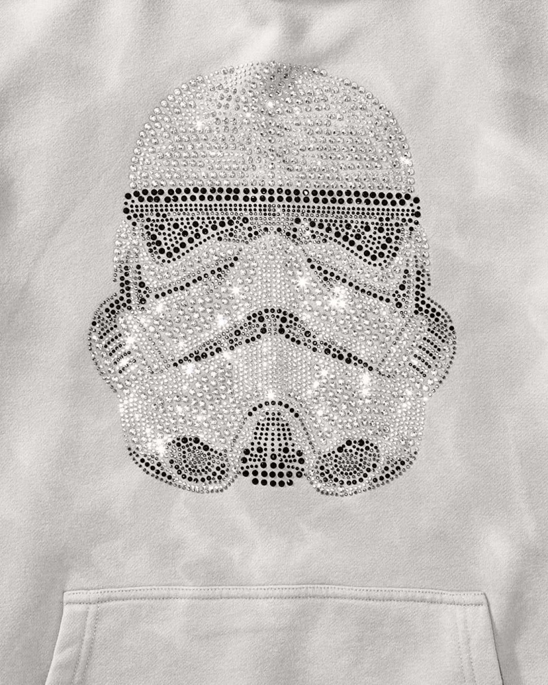 Sprayground Hoodie STAR WARS STORM TROOPER RHINESTONE Grey | OSBYD5364