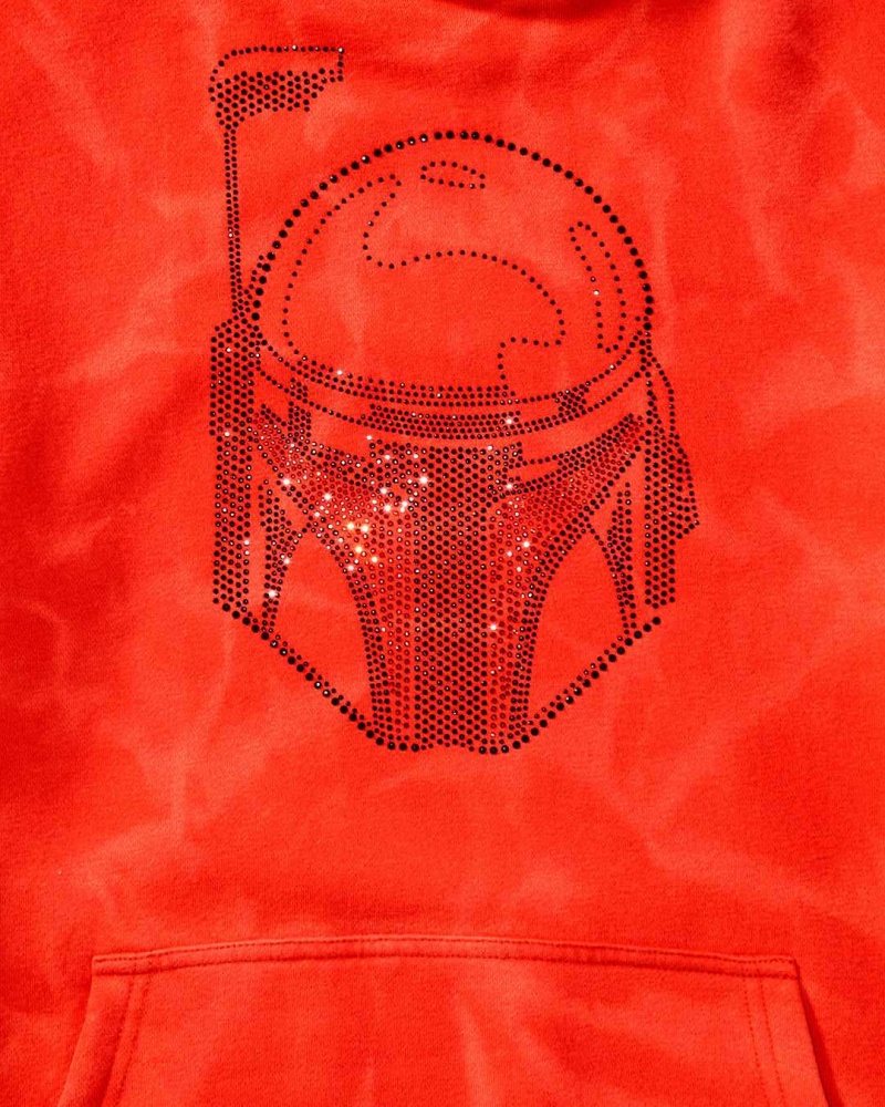 Sprayground Hoodie STAR WARS MANDALORIAN RHINESTONE HOODIE Red | MEZOA3824