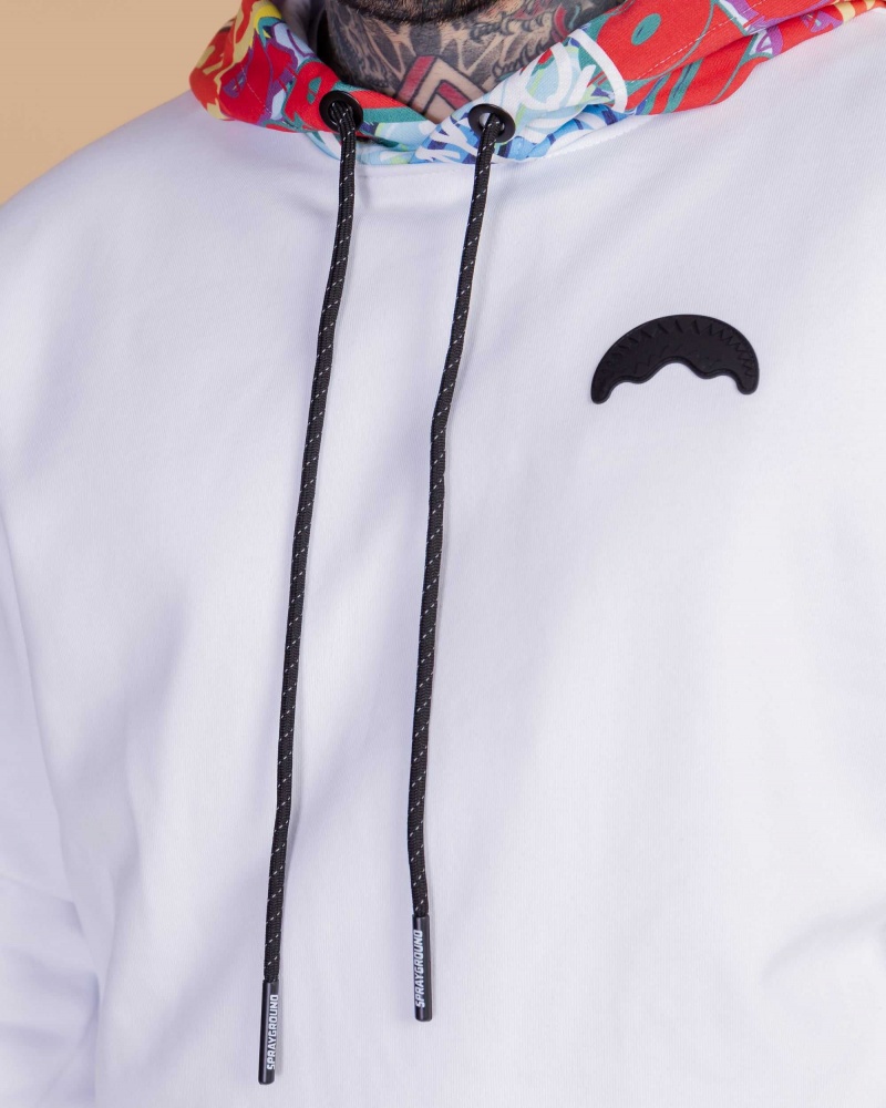 Sprayground Hoodie SUPER CAP HOODIE White | QPXWI3489