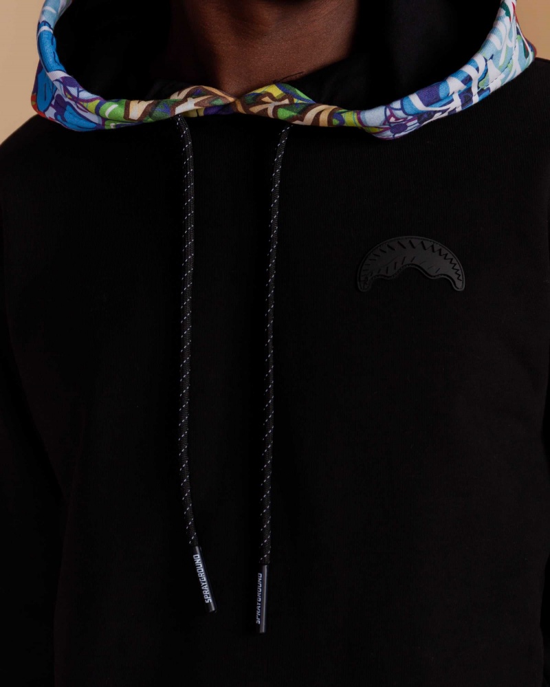 Sprayground Hoodie SUPER CAP HOODIE Black | RSGUB2540