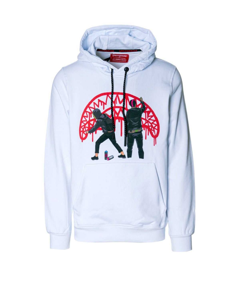 Sprayground Hoodie WALL HOOD White | JFRHI2451