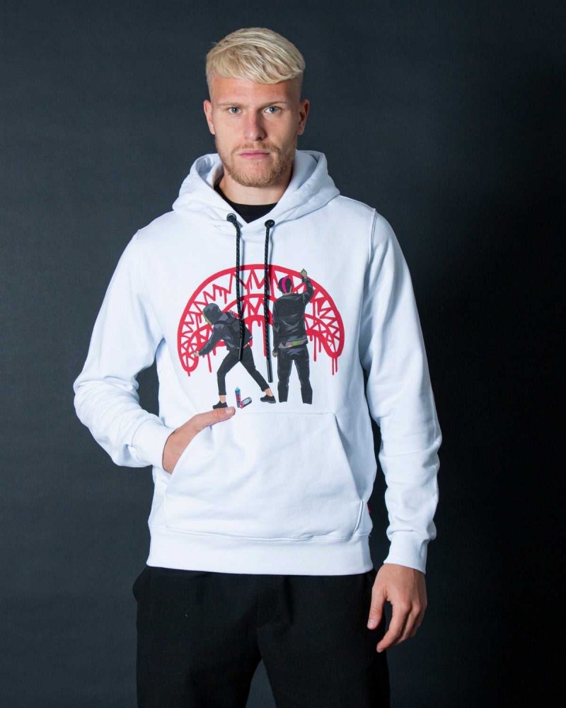 Sprayground Hoodie WALL HOOD White | JFRHI2451