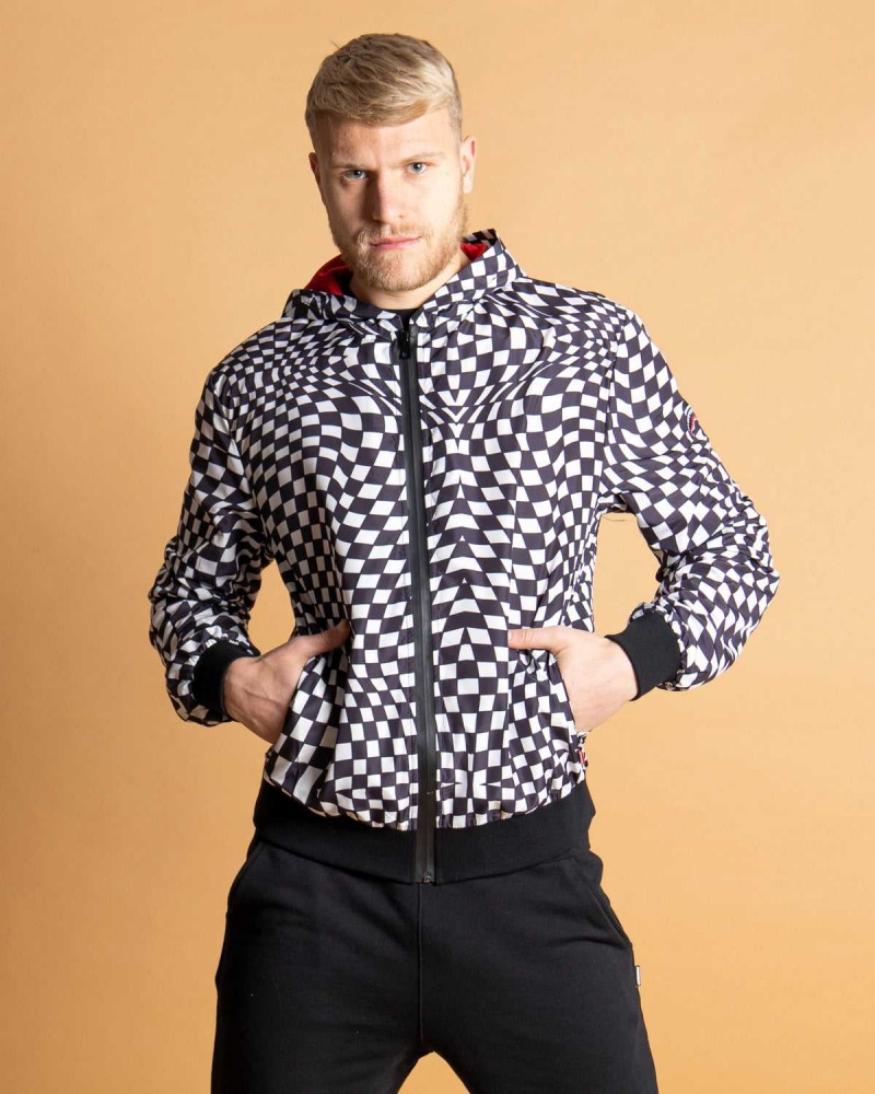 Sprayground Jacket PSYCHO CHECKERED Black | RQYOM4208