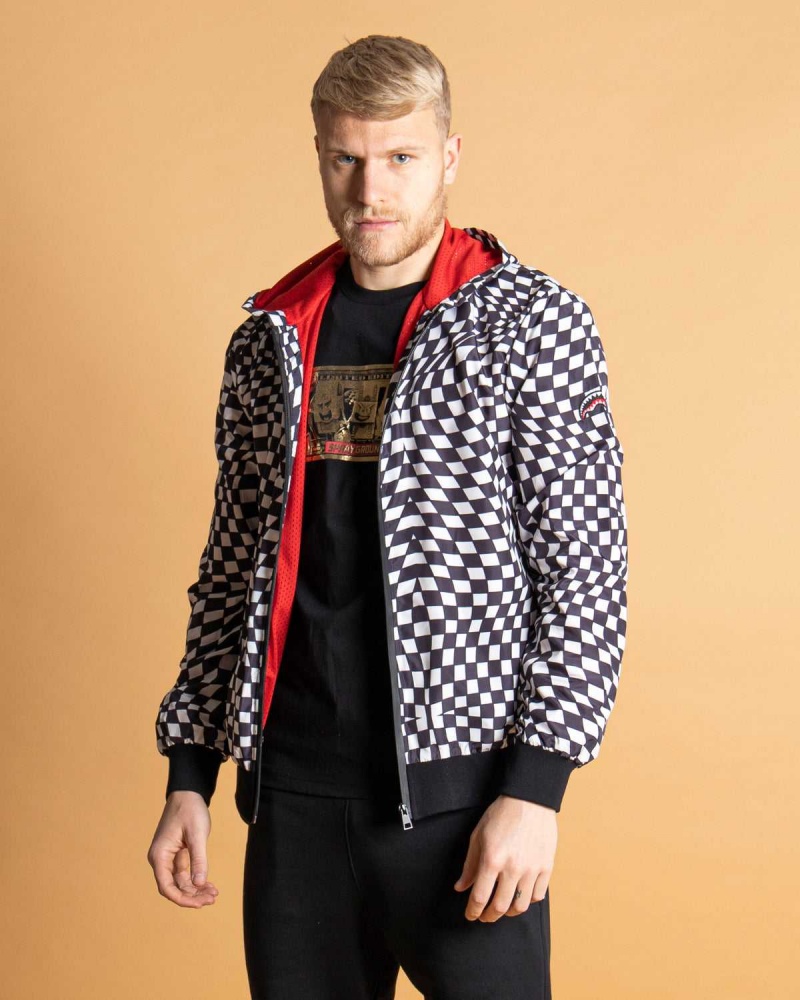 Sprayground Jacket PSYCHO CHECKERED Black | RQYOM4208