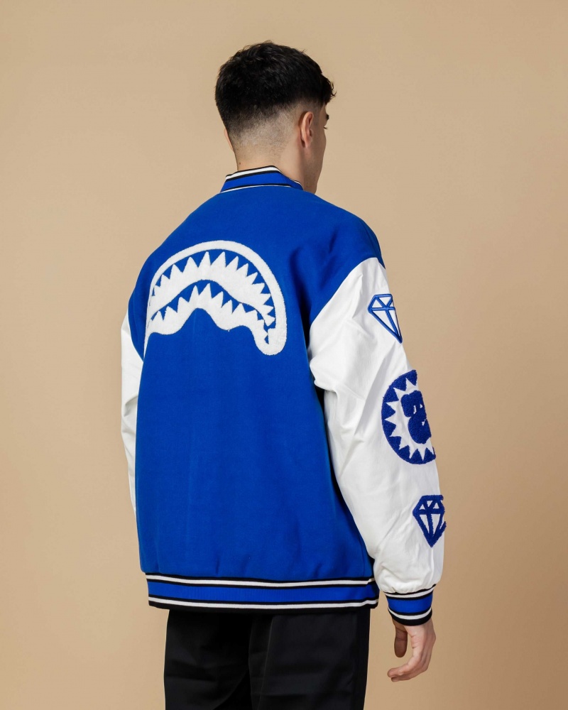 Sprayground Jacket VARSITY MONEY JACKET Blue | BKUNQ6957