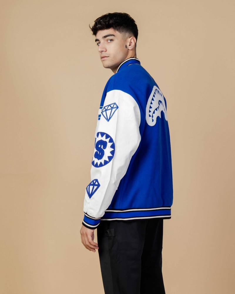 Sprayground Jacket VARSITY MONEY JACKET Blue | BKUNQ6957