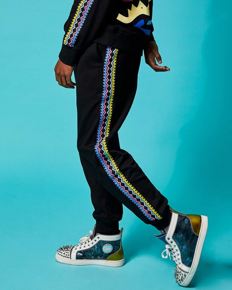 Sprayground Joggers AI TRIBAL ELECTRIC NEON JOGGERS Black | XGEPD7398