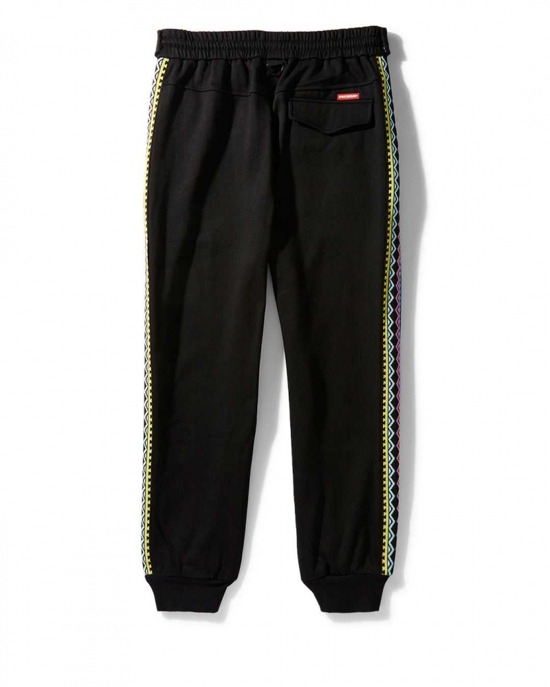 Sprayground Joggers AI TRIBAL ELECTRIC NEON JOGGERS Black | XGEPD7398