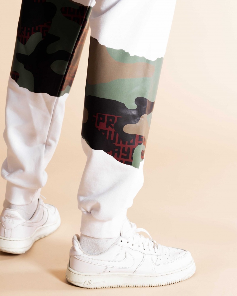 Sprayground Joggers ANDRE SPRAYGROUND PANTS Camo White | FONYD4960