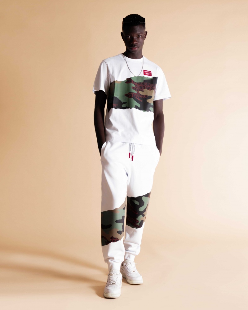 Sprayground Joggers ANDRE SPRAYGROUND PANTS Camo White | FONYD4960