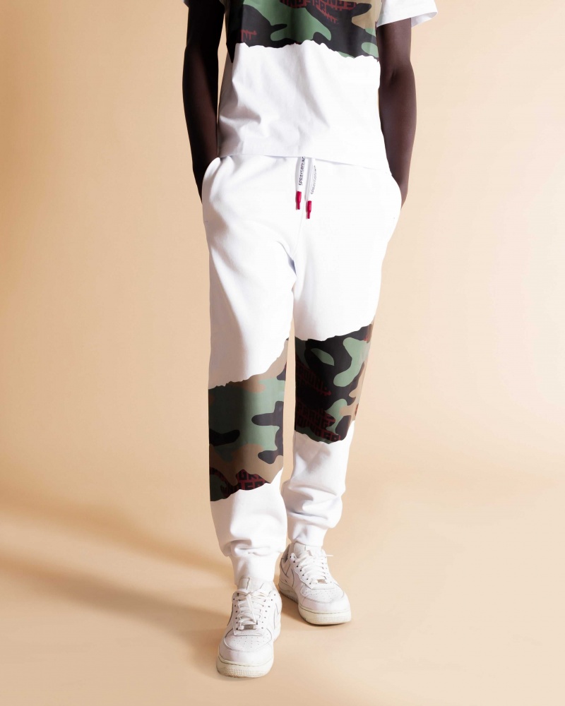 Sprayground Joggers ANDRE SPRAYGROUND PANTS Camo White | FONYD4960