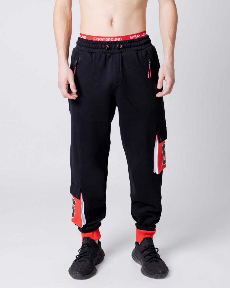 Sprayground Joggers CARGO POCKET Black | KLZVC7826