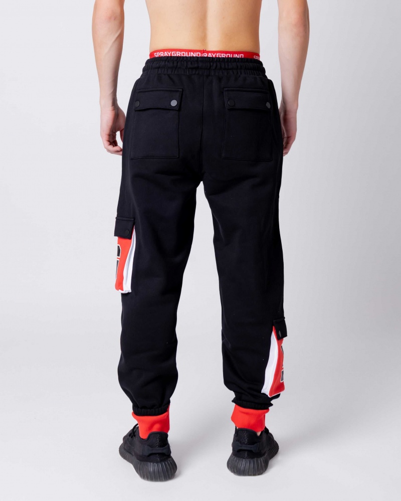 Sprayground Joggers CARGO POCKET Black | KLZVC7826