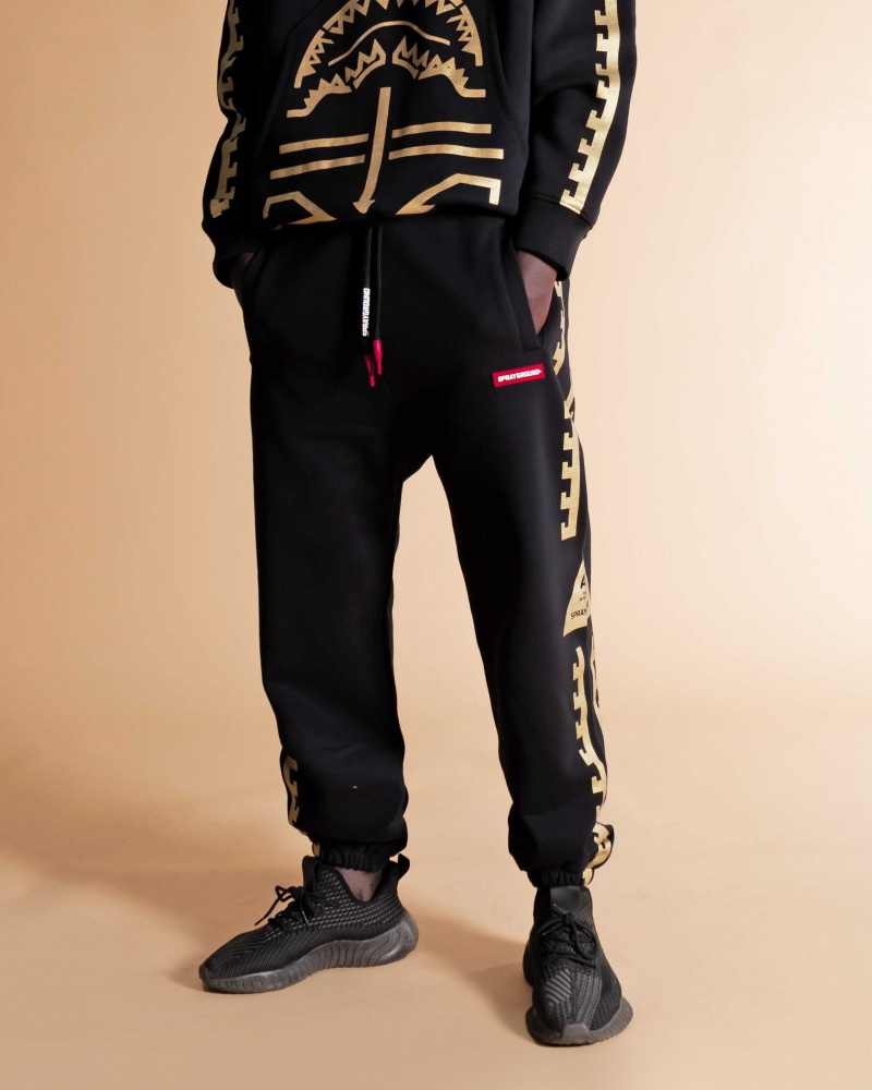 Sprayground Joggers GOLDEN A.I Black | XETOK9403