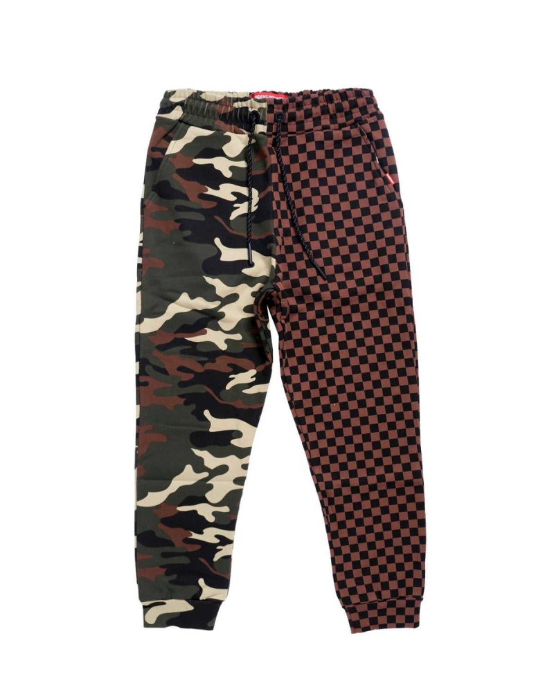 Sprayground Joggers JUNGLE PANTS Green Brown | QXHUS4957