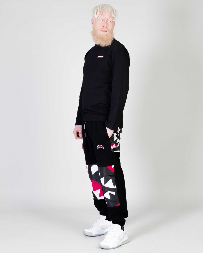 Sprayground Joggers MAXI SHARK NYLON COTTON Black | QXATE5820