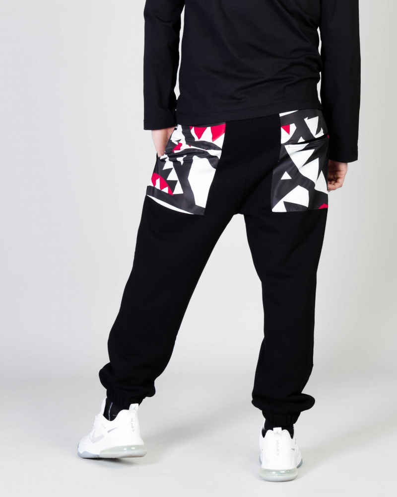 Sprayground Joggers MAXI SHARK NYLON COTTON Black | QXATE5820