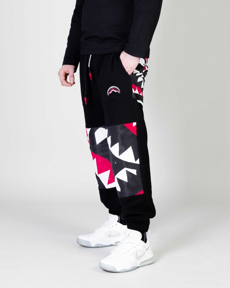 Sprayground Joggers MAXI SHARK NYLON COTTON Black | QXATE5820