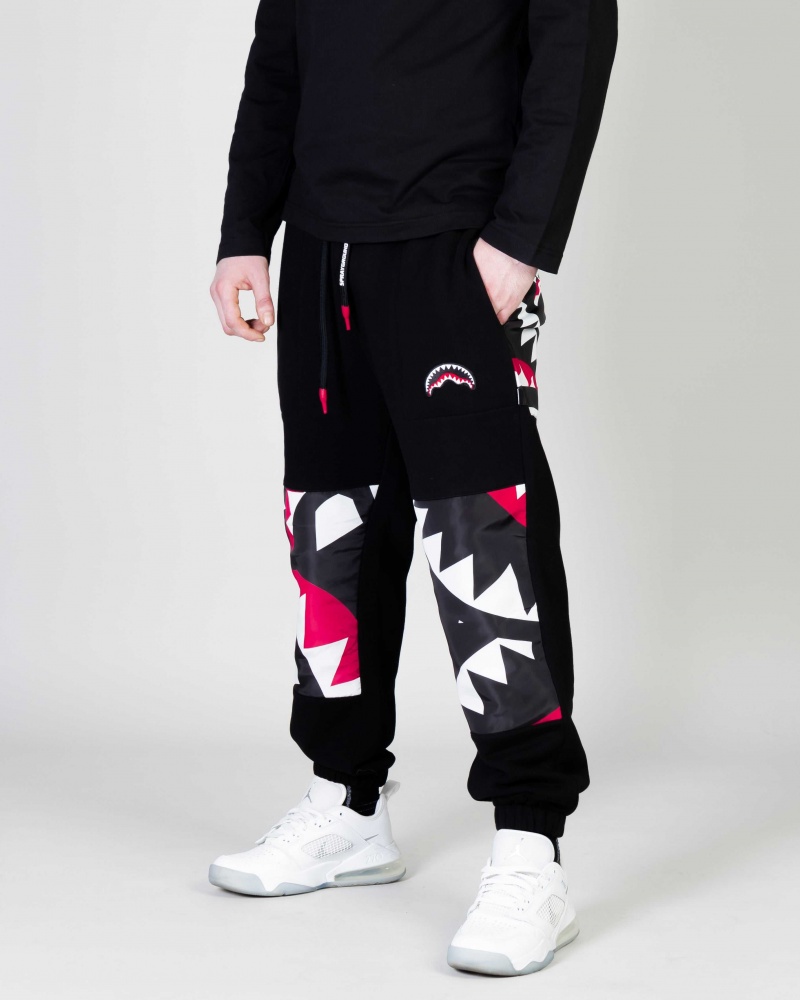 Sprayground Joggers MAXI SHARK NYLON COTTON Black | QXATE5820