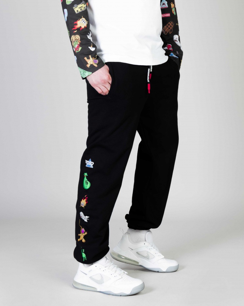 Sprayground Joggers PATCHES Black | ISVKO4792