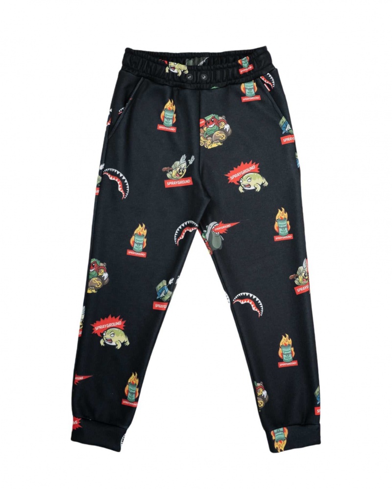 Sprayground Joggers PATCH ALL-IN PANTS Black | AVEHC9817