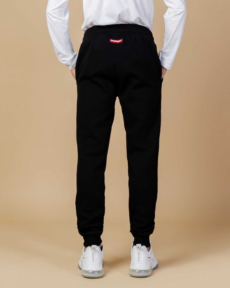 Sprayground Joggers SMOOTH FRONT PANTS Black | NQUKL7289