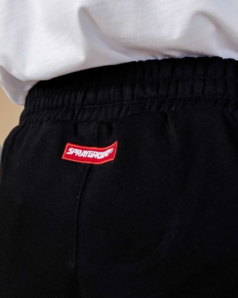 Sprayground Joggers SMOOTH FRONT PANTS Black | NQUKL7289