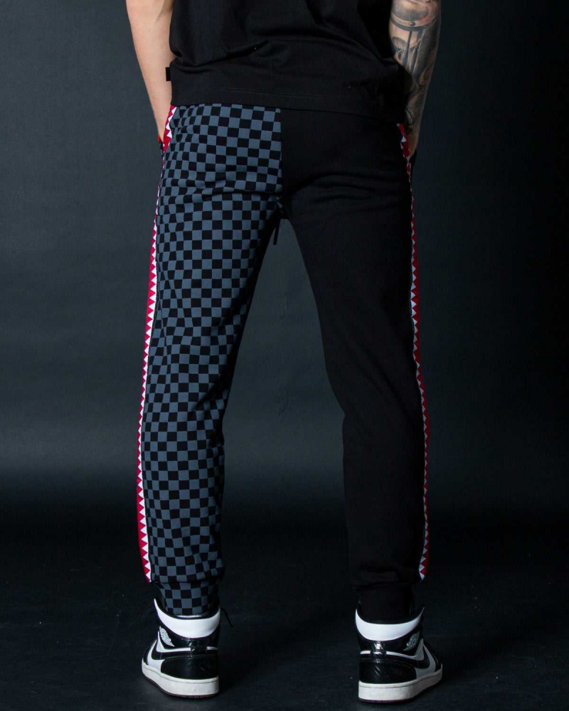 Sprayground Joggers SPUCCI SPLIT PANTS Black | XFUQY3218