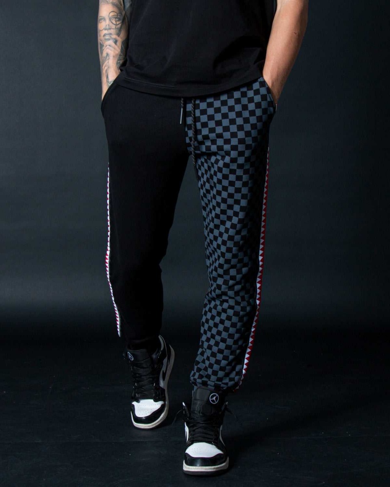 Sprayground Joggers SPUCCI SPLIT PANTS Black | XFUQY3218