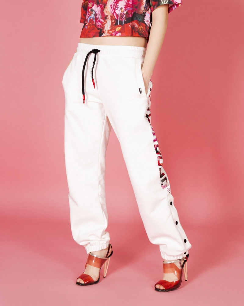 Sprayground Joggers VANDALIZED PEONIES White | FKNUG3564