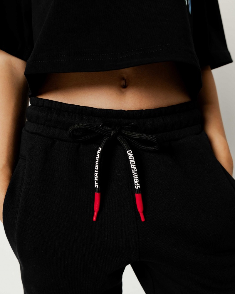 Sprayground Joggers VANDALIZED PEONIES Black | JDQZC9735