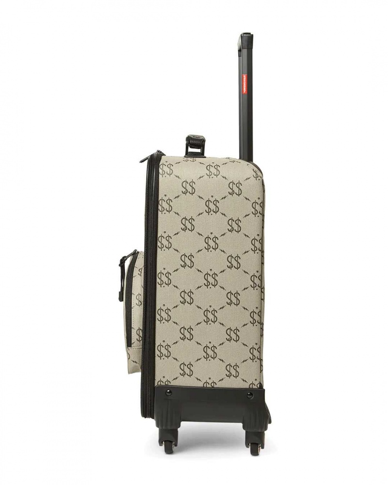 Sprayground Luggage DOUBLE MONEY SOFT LUGGAGE Grey | BDQIS7963