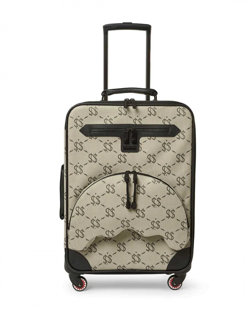 Sprayground Luggage DOUBLE MONEY SOFT LUGGAGE Grey | BDQIS7963