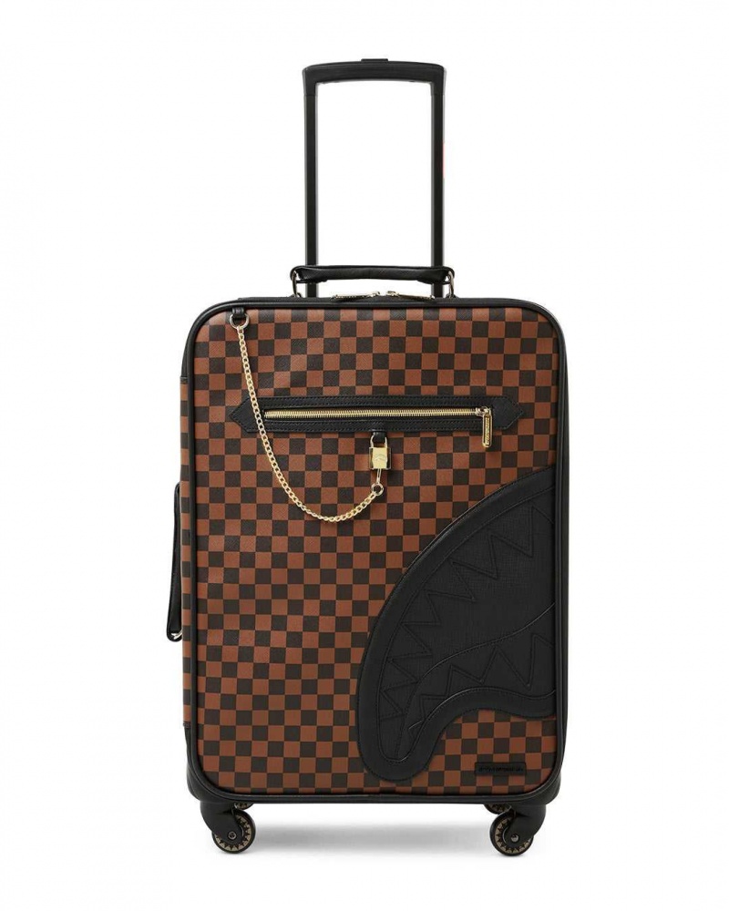 Sprayground Luggage HENNY SIP LOCK LUGGAGE Brown | HJURG5307