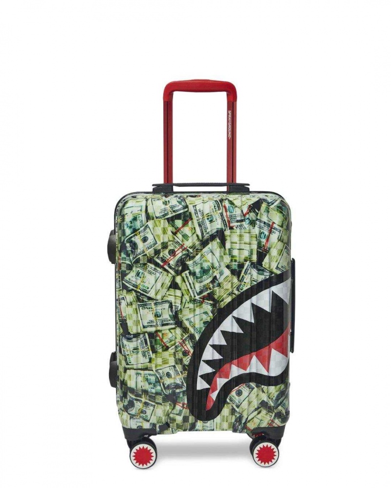 Sprayground Luggage MAMA I MADE IT SHARKNAUTICS HARDSHELL CARRY-ON LUGGAGE Green | PUDFX1627