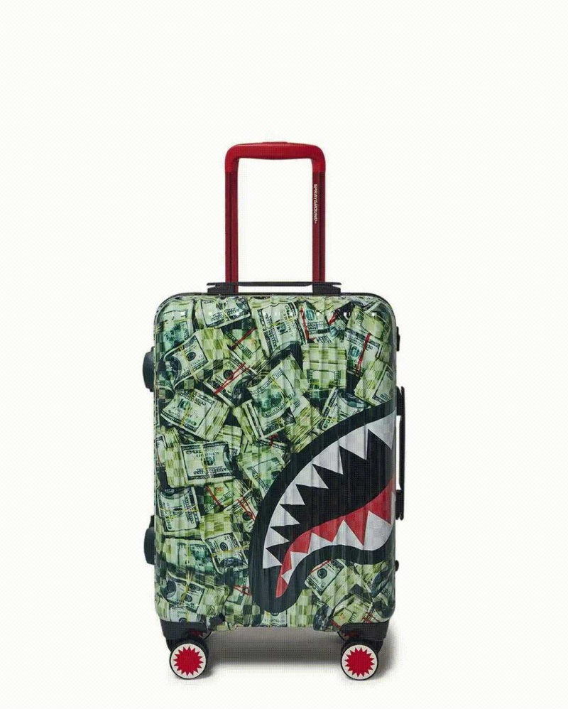 Sprayground Luggage MAMA I MADE IT SHARKNAUTICS HARDSHELL CARRY-ON LUGGAGE Green | PUDFX1627