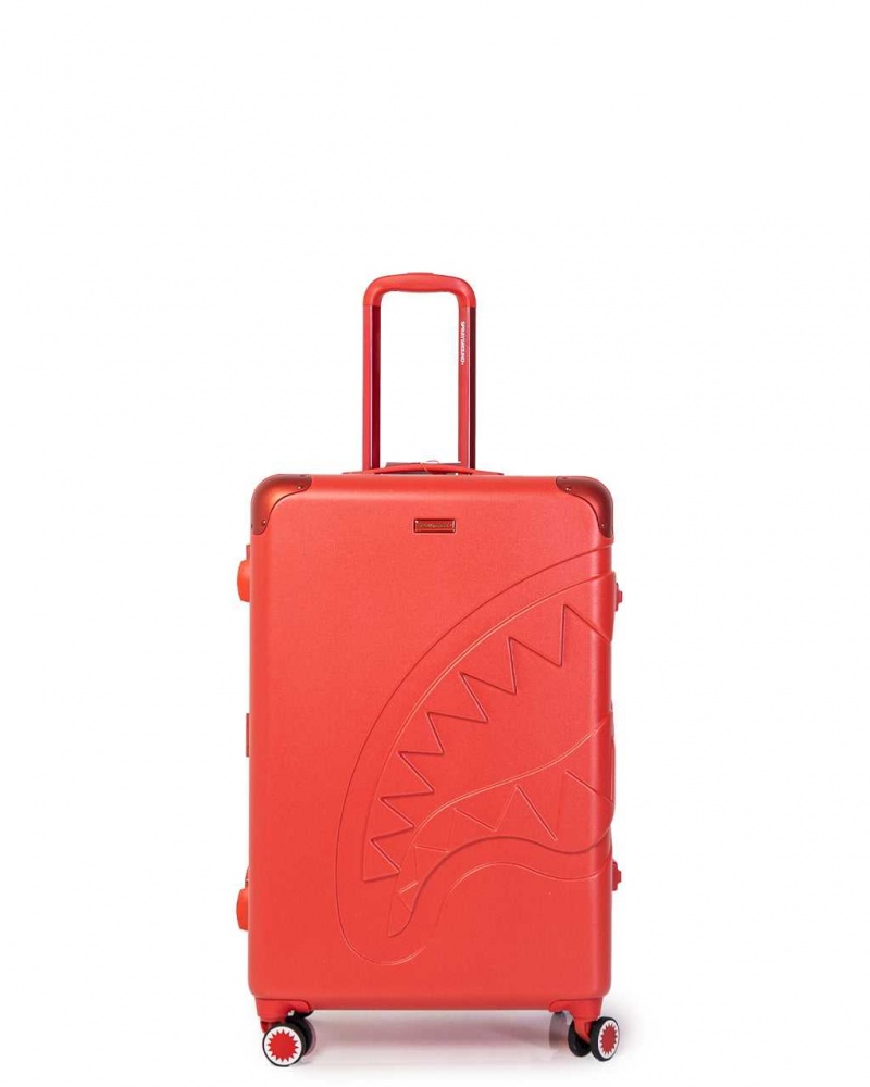 Sprayground Luggage MOLDED SHARK MOUTH LARGE LUGGAGE Red Red | CRSTJ7650