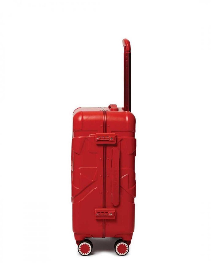 Sprayground Luggage MOLDED SHARK MOUTH CARRY-ON LUGGAGE Red / Red | XTUMS1902