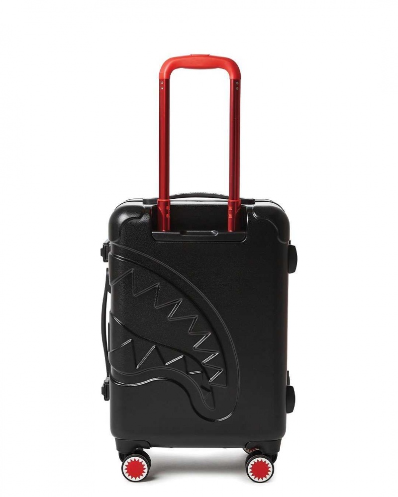 Sprayground Luggage MOLDED SHARK MOUTH CARRY-ON LUGGAGE Black / Black | VBTUH8572