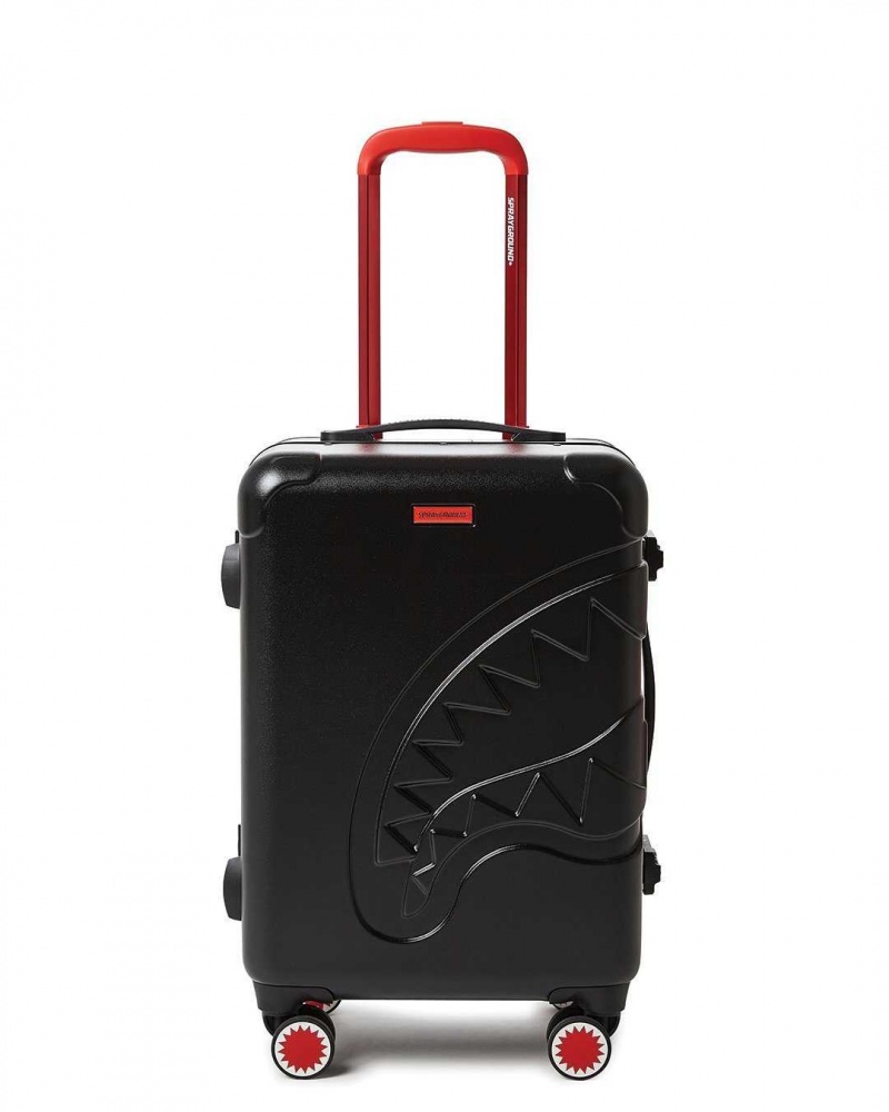 Sprayground Luggage MOLDED SHARK MOUTH CARRY-ON LUGGAGE Black / Black | VBTUH8572