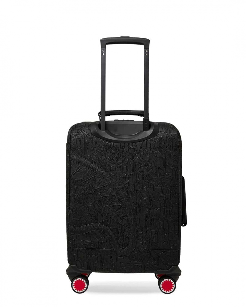 Sprayground Luggage NIGHT GRAFF EMBOSSED SOFT LUGGAGE Black | KHRZM0927