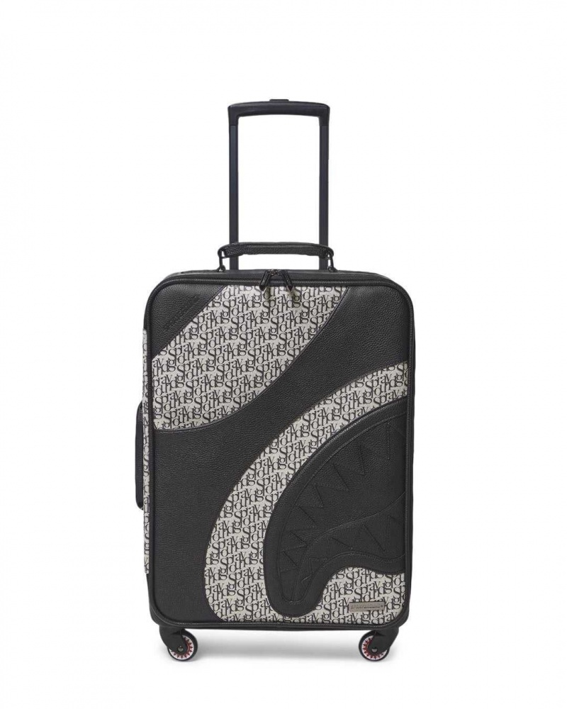 Sprayground Luggage SG ALL DAY CUT & SEW VEGAN LEATHER CARRY-ON LUGGAGE Black | CMSIE6542