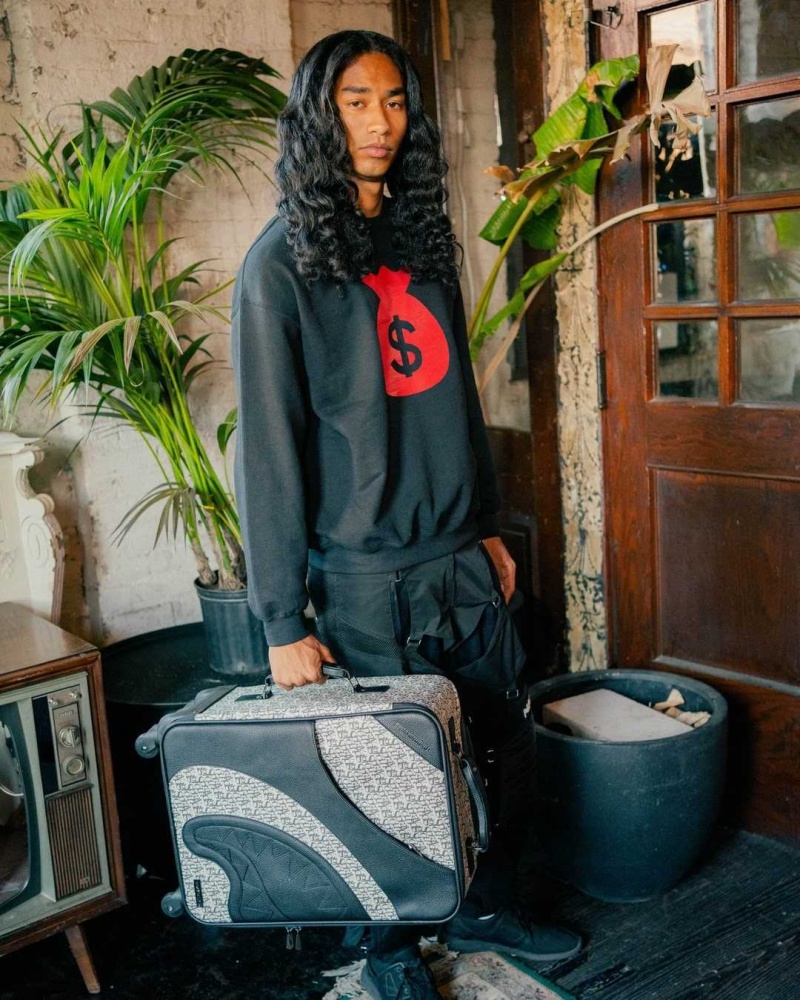 Sprayground Luggage SG ALL DAY CUT & SEW VEGAN LEATHER CARRY-ON LUGGAGE Black | CMSIE6542