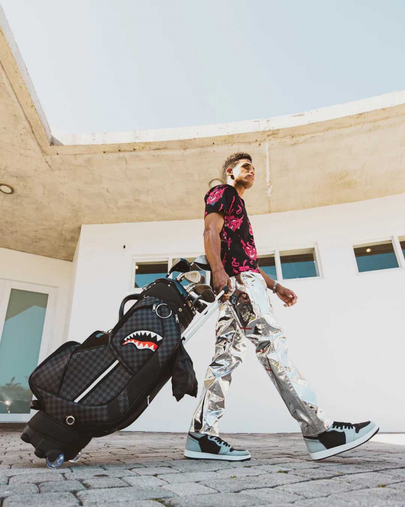 Sprayground Luggage SHARKS IN PARIS GOLF BAG Black | JSYRE2389