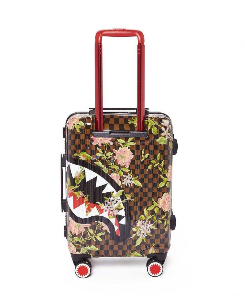 Sprayground Luggage SHARK 22 CARRY-ON LUGGAGE Flower / Green | IYZTU4782